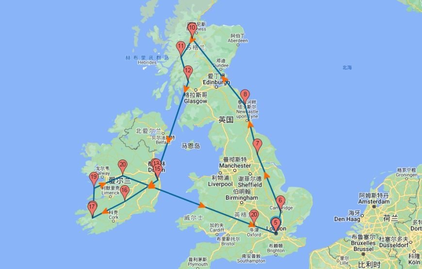 伦敦出发的 13 天英国和爱尔兰之旅（全包尊享旅游）